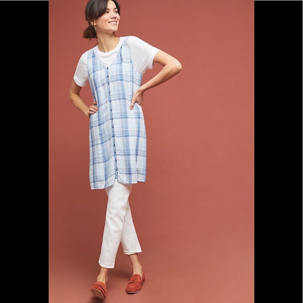 Anthropologie Cloth and Stone Plaid Dress - Picture 2 of 8